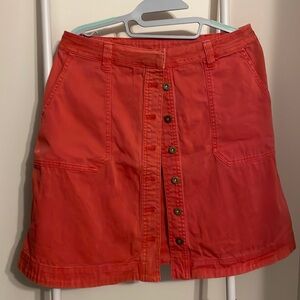 Beautiful button-up orange skirt